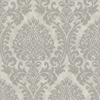 Dutch Wallcoverings Nomad Chenille Damask grijs - A50105