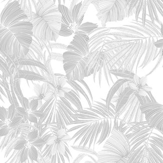 Dutch Wallcoverings Vliesbehang - Nomad Joelle wit/zilver - A51303