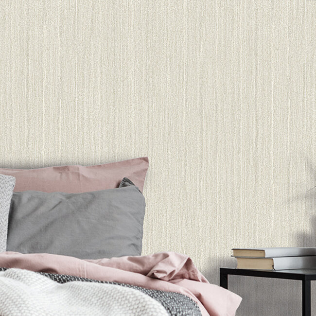 Dutch Wallcoverings Onyx uni beige/goud - Vliesbehang - 10m x 53cm - J724-07