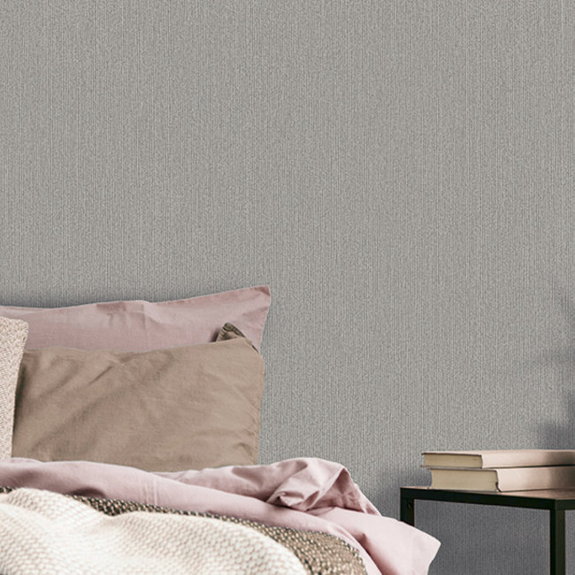 Dutch Wallcoverings Onyx uni grijs - Vliesbehang - 10m x 53cm - J724-09