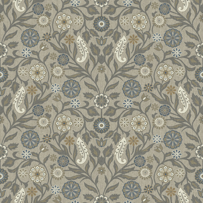 Dutch Wallcoverings Poetry Leksand grey - Vliesbehang - 10m x 53cm - 19111