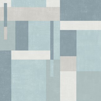 Dutch Wallcoverings Vliesbehang - Arty Blocks blauw/grijs - M270-11