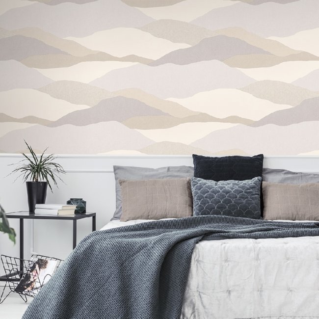 Dutch Wallcoverings Arty Abstract hills beige - Vliesbehang - 10m x 53cm - M451-09