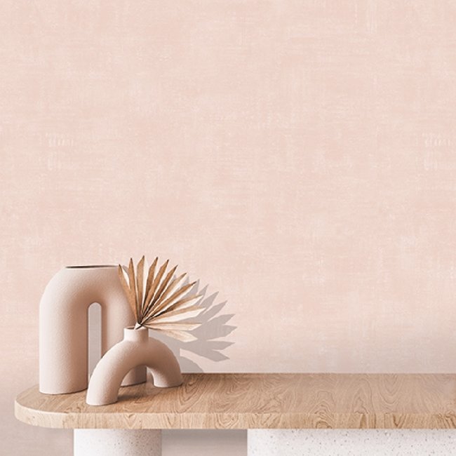 Dutch Wallcoverings Arty uni licht oudroze - Vliesbehang - 10m x 53cm - M504-03
