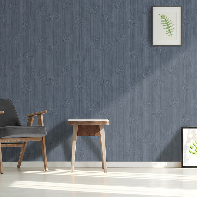 Dutch Wallcoverings Onyx dessin blauwgrijs - Vliesbehang - 10m x 53cm - M316-01