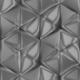 Dutch Wallcoverings Vliesbehang - Onyx dessin donkergrijs - M349-09