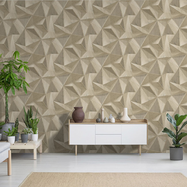 Dutch Wallcoverings Onyx dessin beige - Vliesbehang - 10m x 53cm - M351-07