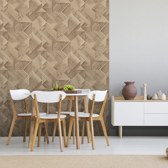 Dutch Wallcoverings Onyx dessin beige - Vliesbehang - 10m x 53cm - M353-08