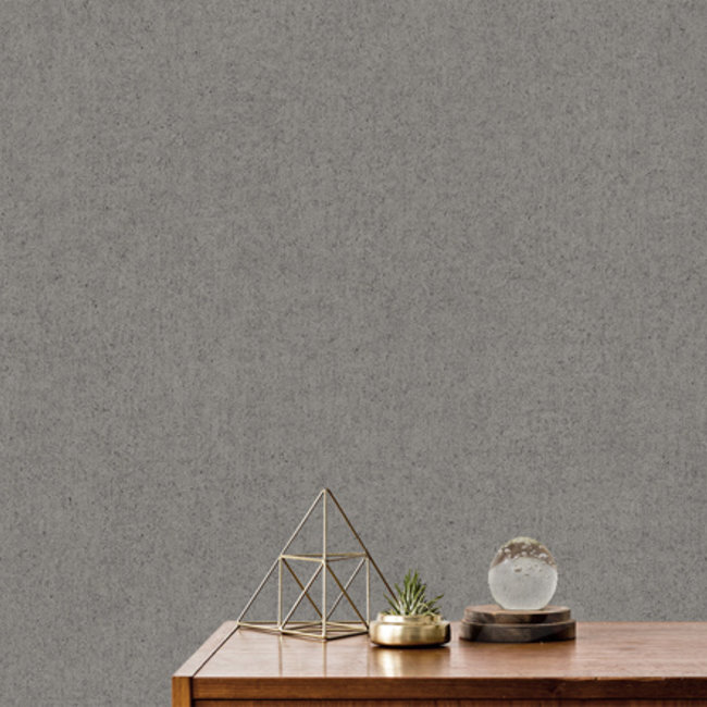 Dutch Wallcoverings Onyx uni grijs - Vliesbehang - 10m x 53cm - M356-09