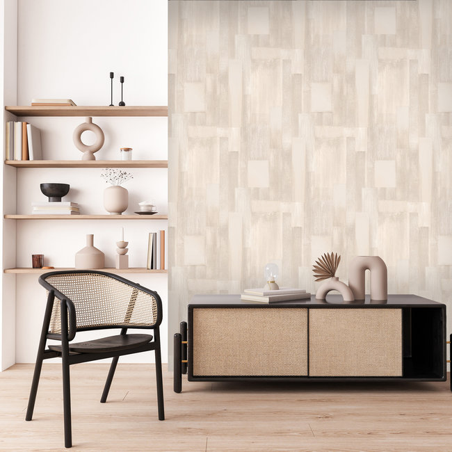 Dutch Wallcoverings Arty Wood beige - Vliesbehang - 10m x 53cm - M469-07