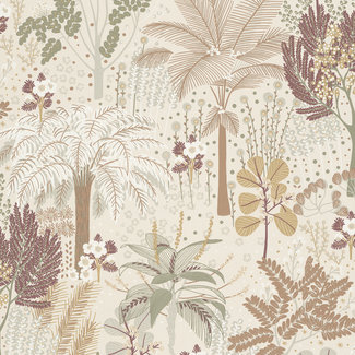 Dutch Wallcoverings Dutch Wallcoverings - Asperia- Louan beige/groen - A54803