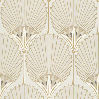 Dutch Wallcoverings Dutch Wallcoverings - Asperia- Nile Palm beige/goud - A54903