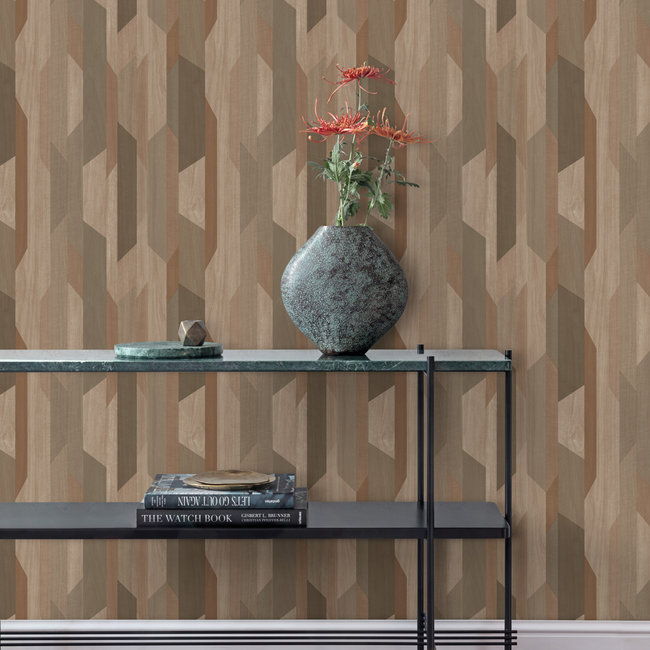Dutch Wallcoverings Duch Wallcoverings - Asperia- Kiruna bruin - vliesbehang - 10m x 53cm - A57002