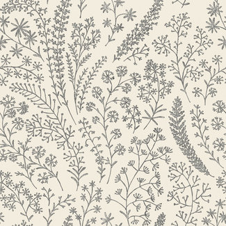 Dutch Wallcoverings Dutch Wallcoverings - Asperia- Astrid Trail wit/zwart - A58701