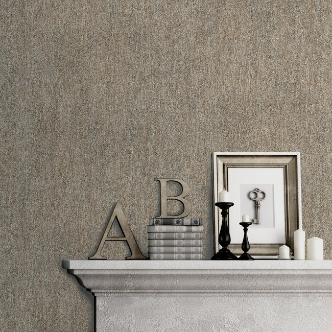 Dutch Wallcoverings Duch Wallcoverings - Couleurs II uni/spikkel bruin - vliesbehang - 10m x 53cm - L091-08