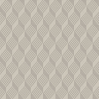 Dutch Wallcoverings Vliesbehang - Grace 3D stitched cube grey - GR322303