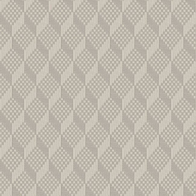 Dutch Wallcoverings Duch Wallcoverings - Grace 3D stitched cube grey - vliesbehang - 10m x 53cm - GR322303