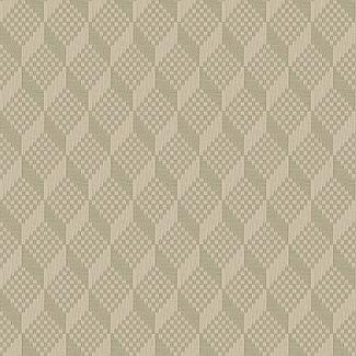 Dutch Wallcoverings Dutch Wallcoverings - Grace 3D stitched cube sage green - GR322304