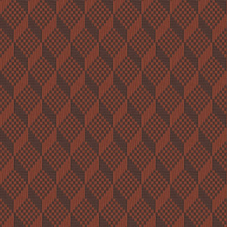 Dutch Wallcoverings Dutch Wallcoverings - Grace 3D stitched cube orange - GR322308