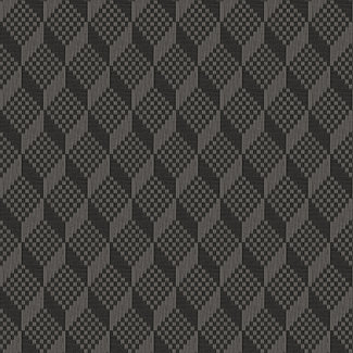 Dutch Wallcoverings Dutch Wallcoverings - Grace 3D stitched cube black - GR322309