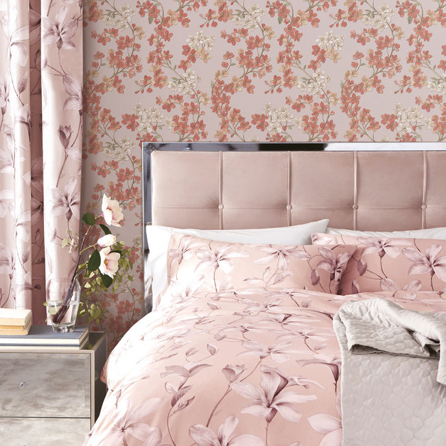Dutch Wallcoverings Duch Wallcoverings - Grace Cherry blossom blush - vliesbehang - 10m x 53cm - GR322204