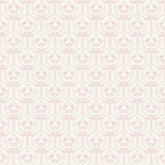 Dutch Wallcoverings Dutch Wallcoverings - Little Kids- Oiseaux roze/wit - JS3205