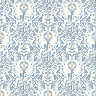 Dutch Wallcoverings Dutch Wallcoverings - Little Kids- Lapin blauw/wit - JS3304