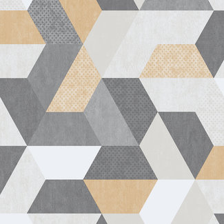 Dutch Wallcoverings Dutch Wallcoverings - Loft- retro grijs/geel - M509-09