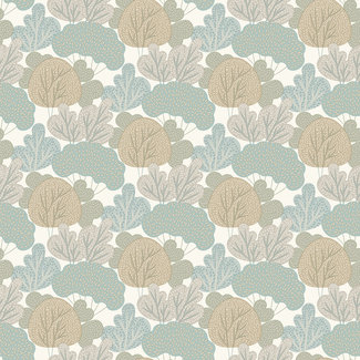 Dutch Wallcoverings Dutch Wallcoverings - My Kingdom- Leaves beige/groen - A968-04