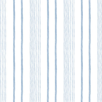 Dutch Wallcoverings Dutch Wallcoverings - My Kingdom- Stripes wit/blauw - M333-11
