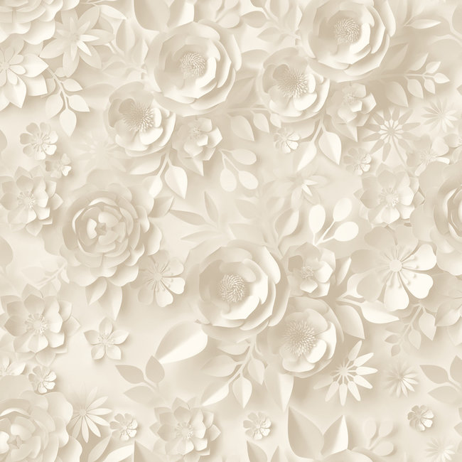 Dutch Wallcoverings Duch Wallcoverings - My Kingdom- Roses beige - vliesbehang - 10m x 53cm - M446-07