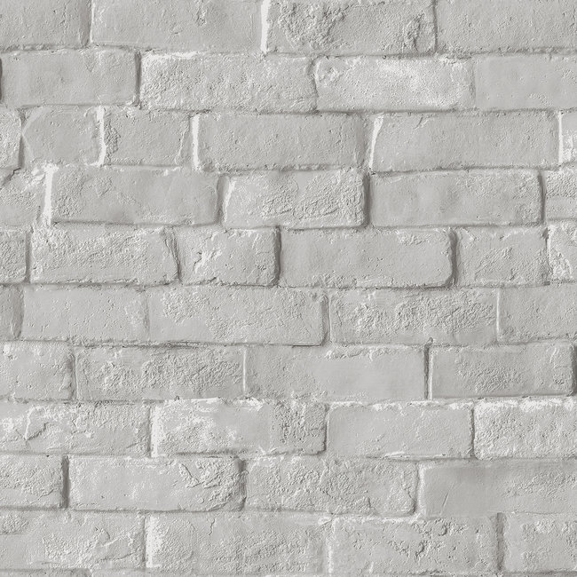 Dutch Wallcoverings Duch Wallcoverings - Pop- baksteen grijs - vliesbehang - 10m x 53cm - L905-19