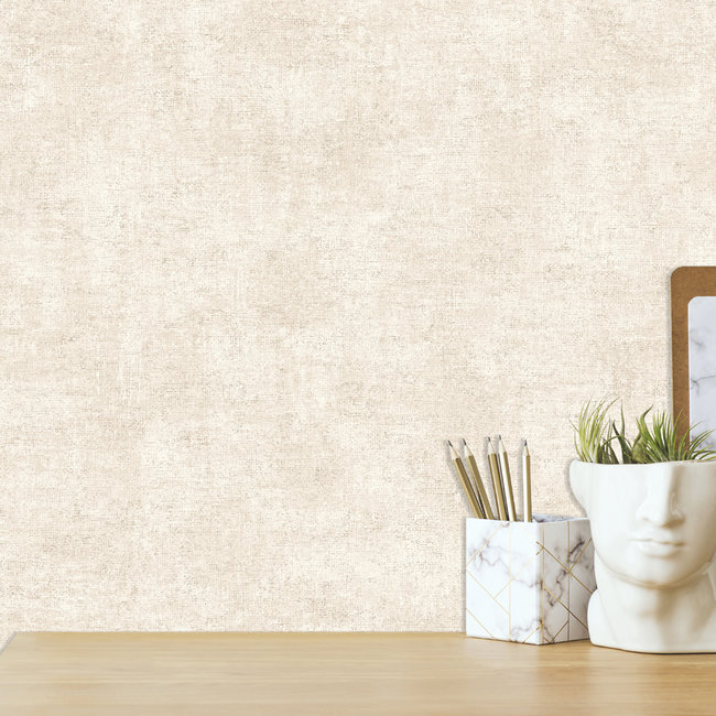 Dutch Wallcoverings Duch Wallcoverings - Structures- uni beige glitter - vliesbehang - 10m x 53cm - A137-07