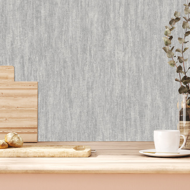 Dutch Wallcoverings Duch Wallcoverings - Structures- uni grijs - vliesbehang - 10m x 53cm - A141-09