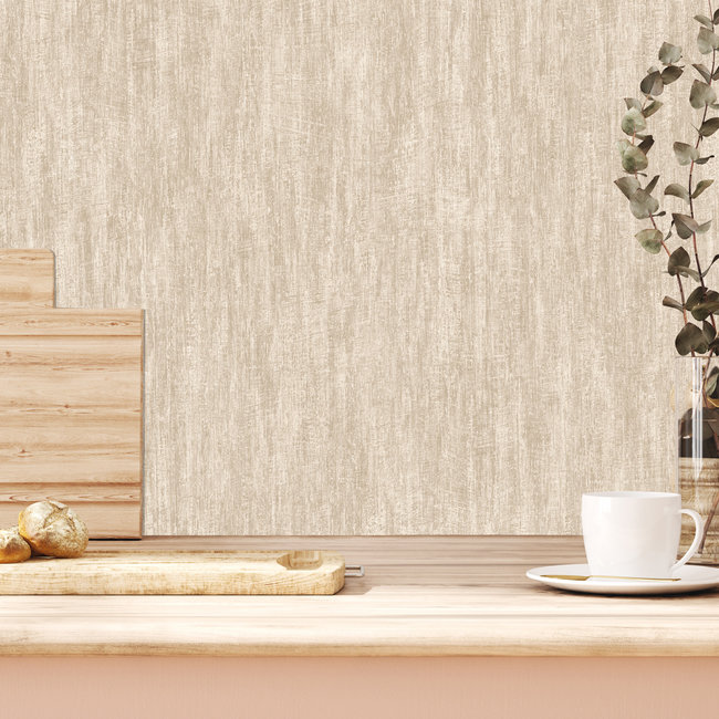 Dutch Wallcoverings Duch Wallcoverings - Structures- uni beige - vliesbehang - 10m x 53cm - A141-17