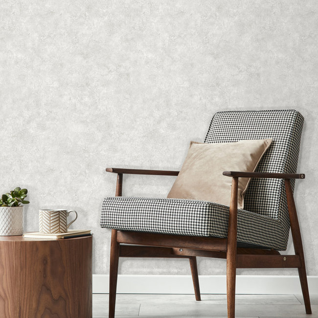 Dutch Wallcoverings Duch Wallcoverings - Structures- uni grijs - vliesbehang - 10m x 53cm - M550-00