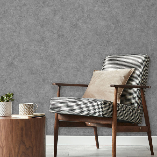 Dutch Wallcoverings Duch Wallcoverings - Structures- uni grijs - vliesbehang - 10m x 53cm - M550-09