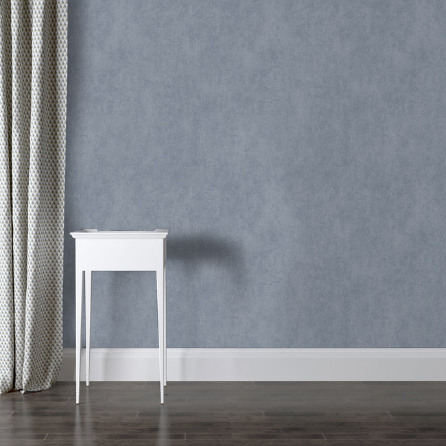 Dutch Wallcoverings Duch Wallcoverings - Structures- uni blauw glitter - vliesbehang - 10m x 53cm - M552-01