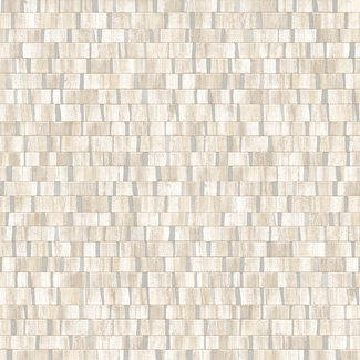 Dutch Wallcoverings Vliesbehang - FC Artisan Small Metallic Wood Natural/Silver  - 24926