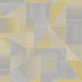 Dutch Wallcoverings FC Bakau- Laronda Yellow/Grey - 65751