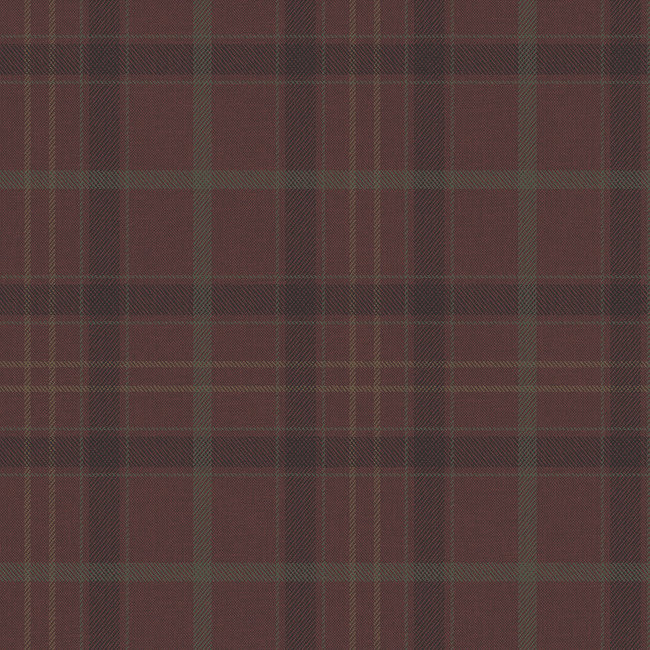 Dutch Wallcoverings FC Sauvage/British H. ruit rood - vliesbehang - 10m x 53cm - KT10201