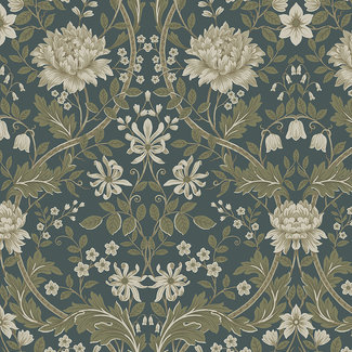 Dutch Wallcoverings FC British Heritage bloem groen - KT20104