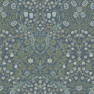 Dutch Wallcoverings FC British Heritage bloem blw/groen - KT20212