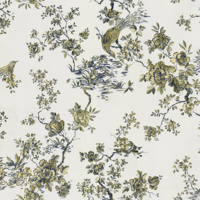 Dutch Wallcoverings Roberto Cavalli 8 - bloem beige/goud - vliesbehang - 10m x 1,06m - 19041