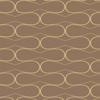 Dutch Wallcoverings FC Walter dessin bruin/goud - WA2505