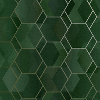 Dutch Wallcoverings Dutch Wallcoverings - FC Amazonia- Cassius Green/Gold - 91280