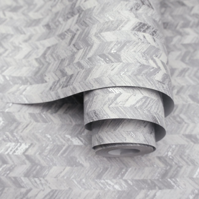 Dutch Wallcoverings Duch Wallcoverings - FC Amazonia- Saram Texture Grey - vliesbehang - 10m x 53cm - 91295