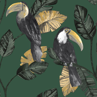 Dutch Wallcoverings Dutch Wallcoverings - FC Amazonia- Tiki Green - 91340