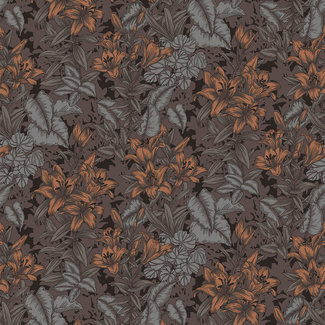 Dutch Wallcoverings Dutch Wallcoverings - FC Nouvel bloem roodbruin - NO6064