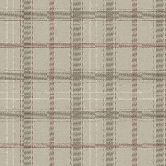 Dutch Wallcoverings Vliesbehang - FC Sauvage ruit beige/rood - KT10207